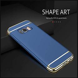 Galaxy S8 Case, 3 in 1 Hybrid Hard Plastic Case Ultra Thin and Slim Anti-Scratch Matte Finish Back Cover for Samsung Galaxy S8 (5.8)(2017) - Blue