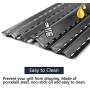 Hongso Porcelain Steel Heat Plates Shield Replacement Parts for Charbroil 464224411 466224411, Kenmore 415.16135110 Gas Grill, Flame Tamer G524-0032-W1, 16 Inch Grill Heat Tent, PPC0044 (4 Pack)