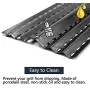 Hongso Porcelain Steel Heat Plates Shield Replacement Parts for Charbroil 464224411 466224411, Kenmore 415.16135110 Gas Grill, Flame Tamer G524-0032-W1, 16 Inch Grill Heat Tent, PPC0044 (4 Pack)