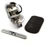 HTTMT XH3118B-B-CD Chrome Red Metal Skull Brake Tail Light Signal Compatible with Motorcycle Bike