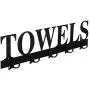 MyGift 23.5 Inch Black Metal Towels Design Wall Mounted 5 Dual-Hook Towel Hanger Rack for Bathroom or Kitchen MyGift 23.5 Inch Black Metal Towels Design Wall Mounted 5 Dual-Hook Towel Hanger Rack for Bathroom or Kitchen