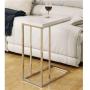 Monarch Specialties 3008, Chrome Accent Metal Base C Table, White