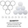 Stamping Blank Tags Set 100 Pieces 1 Inch Round with Hole Aluminum 0.06 Inch Thickness Blanks Tags, 100 Pieces 1 Inch Round Metal Key Chain Rings and 100 Pieces 0.3 Inch Split Rings Stamping Blank Tags Set 100 Pieces 1 Inch Round with Hole Aluminum 0.06 Inch Thickness Blanks Tags, 100 Pieces 1 Inch Round Metal Key Chain Rings and 100 Pieces 0.3 Inch Split Rings