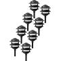 Paradise GL22764 Low Voltage Cast Aluminum 11W Path Light (Black, 8 Pack)