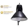 Bostitch Office VLF100 LED Swing Arm Desk Lamp with Clamp Mount, 36'' Reach, Includes LED Bulb,Black