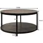 NSdirect 36 inches Round Coffee Table, Rustic Wooden Surface Top & Sturdy Metal Legs Industrial Sofa Table for Living Room Modern Design Home Furniture with Storage Open Shelf (Light Walunt) NSdirect 36 inches Round Coffee Table, Rustic Wooden Surface Top & Sturdy Metal Legs Industrial Sofa Table for Living Room Modern Design Home Furniture with Storage Open Shelf (Light Walunt)
