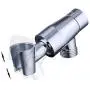 Brass Shower Head Holder for Hand Held Showerhead, Adjustable Shower Arm Bracket Mount, Universal Shower Arm Adapter (Chrome)