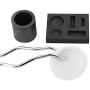Hilitand 4pcs Fire Graphite Set Crucible + Tongs + Bowl + Combination Mould, Used for Platinum, Gold, Silver, Brass, Alloy Smelting