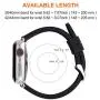 Apple Watch Band Silicone Compatible Apple Watch 40mm 38mm 42mm 44mm, Fullmosa Rainbow Soft Rubber iWatch Band with Stainless Steel Buckle for Apple Watch SE/6/5/4/3/2/1, Black 40mm 38mm