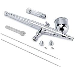 PointZero Dual-Action 7cc Gravity-Feed Airbrush 3 Tip Set (.2mm .3mm .5mm)