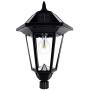 GAMA SONIC Windsor Bulb Solar Lamp Post, Outdoor LED Solar In Ground Light, Black (GS-99B-S)