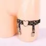 Jurxy 2PCS Gothic Studded Heart Garters Leg Ring Leg Elastic Punk Harness Garter Belt Adjustable Suspender with 2 Metal Clips – Black Jurxy 2PCS Gothic Studded Heart Garters Leg Ring Leg Elastic Punk Harness Garter Belt Adjustable Suspender with 2 Metal Clips – Black