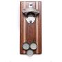 Bruntmor, CAPMAGS Strong Magnetic w/Zinc Alloy Beer Opener & Cap Catcher - Metal Magnetic (Merbau Wood)