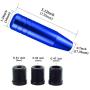 Abfer 5'' Heavy Weighted Shifter Knob, Aluminum Alloy Car Gear Lever Stick Shift Handle Fit Most Automatic Manual Vehicle (Blue)