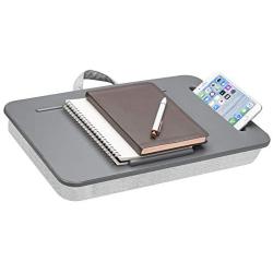 LapGear Sidekick Lap Desk with Device Ledge and Phone Holder - Gray - Fits Up to 15.6 Inch Laptops - Style No. 44215