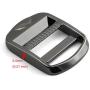 HJ Garden 4pcs Metal Ladder Lock Buckle Slider Adjustable Zinc Alloy Buckles for Backpack Strap Accessories 25mm(Black)