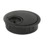 TOVOT 4 Pack Desk Grommet 2'' Black Metal Desk Cord Cable Hole Cover Grommet for Cord Management