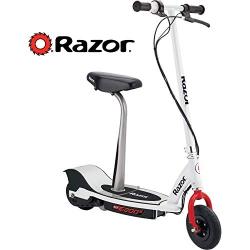 Razor E200S Seated Electric Scooter - White/Red