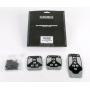 NRG Innovations PDL-400BK Black Aluminum Sport Pedal with Silver Carbon MT
