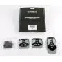 NRG Innovations PDL-400BK Black Aluminum Sport Pedal with Silver Carbon MT