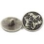Bezelry 12 Pieces Celtic Horses Metal Shank Buttons. 18mm (11/16) (Antique Silver)