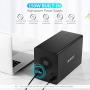 ORICO 4 Bay USB 3.0 to SATA External Hard Drive Enclosure Support 64TB, 2.5/3.5 inch HDD SSD Enclosure Built-in 150W Power/Dual Chip for Enterprise Data Storage Backup, Server Expansion (No RAID)