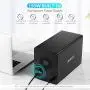 ORICO 4 Bay USB 3.0 to SATA External Hard Drive Enclosure Support 64TB, 2.5/3.5 inch HDD SSD Enclosure Built-in 150W Power/Dual Chip for Enterprise Data Storage Backup, Server Expansion (No RAID)