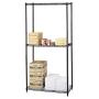 18'' Deep x 48'' Wide x 36'' High 3 Tier Black Starter Shelving Unit