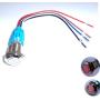 Viping Car Horn Button 12V 16mm On/Off Switch Momentary Button Reset Switch Dedicated Connector Switch Power Metal Toggle Switch Car RVTruck Boat Motorcycle DIY SwitchLED Red self-Locking 1 Pack
