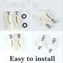 Toilet Seats Screws and Bolts Metal, Universal Toilet Seat Replacement Parts Kit Toilet Cover Hinges Bolt Screws Fixings Expanding Rubber Top Nuts Screws Toilet Seat Mount Hardware Tightening Kit