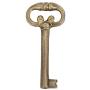 Skeleton Key, Antique Finish Classic Brass Metal, Mortise Locks Rim Architectural Barrel Lock Key, Vintage Cabinet Dresser Draw Grandfather Clock (Shank Length 1 3/4 Inch, Bit 1/4 X 1/4 Inch) S5591