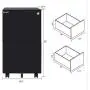 Bonnlo 2-Drawer Metal Filing Cabinet with Lock Under Desk Office Drawer Cabinet, Black Bonnlo 2-Drawer Metal Filing Cabinet with Lock Under Desk Office Drawer Cabinet, Black