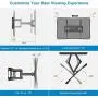 TV Wall Mount Bracket Full Motion Dual Swivel Articulating Arms Extension Tilt Rotation, Fits Most 26-55 Inch LED, LCD, OLED Flat&Curved TVs, Max VESA 400x400mm and Holds up to 99lbs by Pipishell TV Wall Mount Bracket Full Motion Dual Swivel Articulating Arms Extension Tilt Rotation, Fits Most 26-55 Inch LED, LCD, OLED Flat&Curved TVs, Max VESA 400x400mm and Holds up to 99lbs by Pipishell