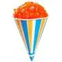 Nostalgia Inch Tall Snow Cone Cart, Metal Scoop Makes 48 Icy Treats, Includes Storage Compartment, Wheels For Easy Mobility – White/Blue
