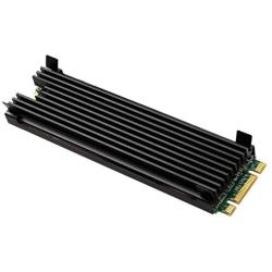 Thermal Grizzly NVMe M.2 SSD Cooler - 2x Thermal Pad, Aesthetic Black Color, SSD Heatsink M.2 - Passive Cooler to Eliminate Speed Reduction of M.2 2280 Solid State Drive