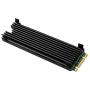 Thermal Grizzly NVMe M.2 SSD Cooler - 2x Thermal Pad, Aesthetic Black Color, SSD Heatsink M.2 - Passive Cooler to Eliminate Speed Reduction of M.2 2280 Solid State Drive