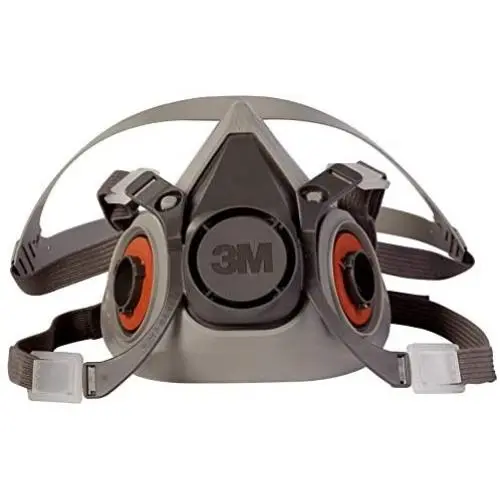 3M Half Facepiece Reusable Respirator 6200, Gases, Vapors, Dust, Paint, Cleaning, Grinding, Sawing, Sanding, Welding, Medium 3M Half Facepiece Reusable Respirator 6200, Gases, Vapors, Dust, Paint, Cleaning, Grinding, Sawing, Sanding, Welding, Medium