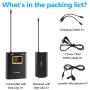 FULAIM WM300 Wireless Lavalier Microphone System, UHF 20-Channel Wireless Omni Lapel Microphone Compatible with iPhone, Android Phone, DSLR Camera for Video Recording, YouTube, Interview, Live, Vlog