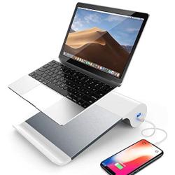 Laptop Notebook Stand Computer Stand 2 USB Port Charging Aluminum Computer Riser, Metal Holder Compatible with MacBook Air Pro, Dell XPS, Lenovo More 10-15.6'' Laptops.