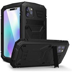 WintMing Compatible with iPhone 11 Case Aluminium Metal Waterproof Case Built-in Screen Shockproof Dustproof Full Body Protector Case Heavy Duty Cover with Kickstand