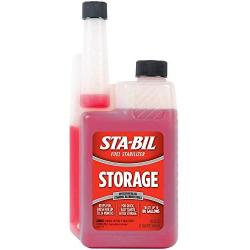 STA-BIL (22214) Storage Fuel Stabilizer - Guaranteed To Keep Fuel Fresh Fuel Up To Two Years - Effective In All Gasoline Including All Ethanol Blended Fuels - Treats Up To 80 Gallons, 32 fl. oz.