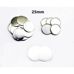 ChiButtons 25mm Round Blank Button Parts [Metric System] (100 Sets)