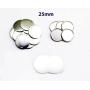 ChiButtons 25mm Round Blank Button Parts [Metric System] (100 Sets)