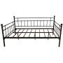 Metal Daybed Frame Twin Metal Slats Platform Base Box Spring Replacement Bed Sofa for Living Room Guest Room (Twin, Black)