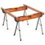 Bora Portamate Speedhorse Sawhorse Pair– Two Pack, Table Stand with Folding Legs, Metal Top for 2x4, Heavy Duty Pro Bench Saw Horse for Woodworking, Carpenters, Contractors, PM-4500T
