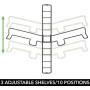 mDesign Modern Metal Shoe Organizer Display & Storage Shelf Rack - Adjustable Shelves Hang & Store Kicks, Running, Basketball, Tennis Shoes - 3 Tier, Each Wall Mount Unit Holds 6 Shoes, 2 Pack, Gray