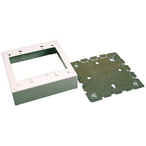 Wiremold Metal Raceway, Extending Power, On-Wall, 2-Gang Outlet Box, White, BW32