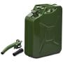 Goplus 20 Liter (5 Gallon) Jerry Fuel Can with Flexible Spout, Portable Jerry Can Fuel Tank Steel Fuel Can, Fuels Gasoline Cars, Trucks, Equipment (Army Green)