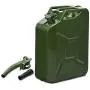 Goplus 20 Liter (5 Gallon) Jerry Fuel Can with Flexible Spout, Portable Jerry Can Fuel Tank Steel Fuel Can, Fuels Gasoline Cars, Trucks, Equipment (Army Green)