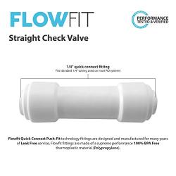 Express Water Straight Check Valve 1/4'' Fitting Connection Parts for Water Filters/Reverse Osmosis RO Systems